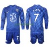 Maillot à Manches Longues Chelsea Kante 7 Domicile 2021-22 Pour Enfant